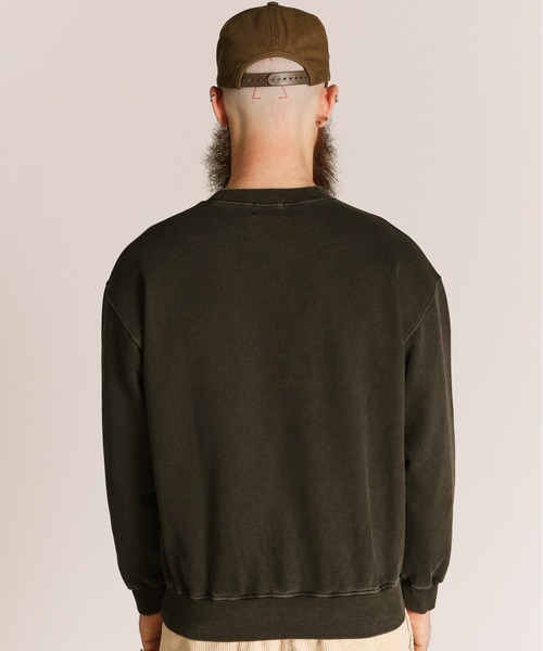 Schott(ショット)の「Schott/ショット/PIGMENT SO FAR SO GOOD CREW SWEAT/ピグメント ソー ファー ソー グッド クルースウェット(スウェット・メンズ・レッド/ブルーグレー/ブラック・2XL/XL/L/M)」の7枚目の写真
