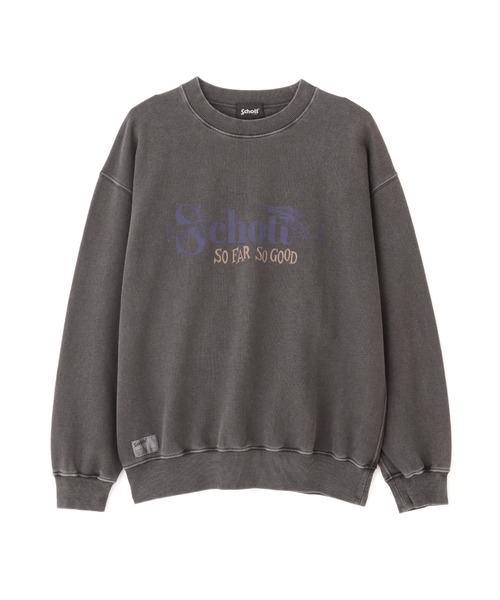 Schott(ショット)の「Schott/ショット/PIGMENT SO FAR SO GOOD CREW SWEAT/ピグメント ソー ファー ソー グッド クルースウェット(スウェット・メンズ・レッド/ブルーグレー/ブラック・2XL/XL/L/M)」の14枚目の写真