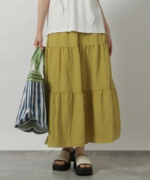 LAKOLE | サテンワッシャーティアードスカート / 499552(スカート)