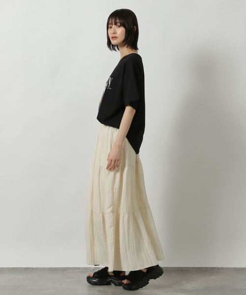 LAKOLE(ラコレ)の「サテンワッシャーティアードスカート / 499552(スカート・レディース・ブラック/ブラウン/アイボリー/マスタード・FREE)」の15枚目の写真