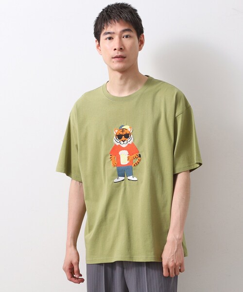 ALO けだるさプリントゆったり半袖Tシャツ 2点セット GENTIL ジャンティー トップス Tシャツ 半袖 脇釦あきTEE