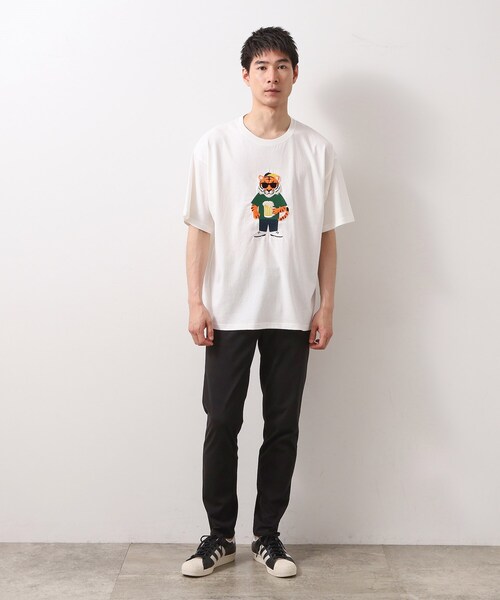 セール】アニマル刺繍半袖Tシャツ 【洗濯機OK/ユニセックス】（T