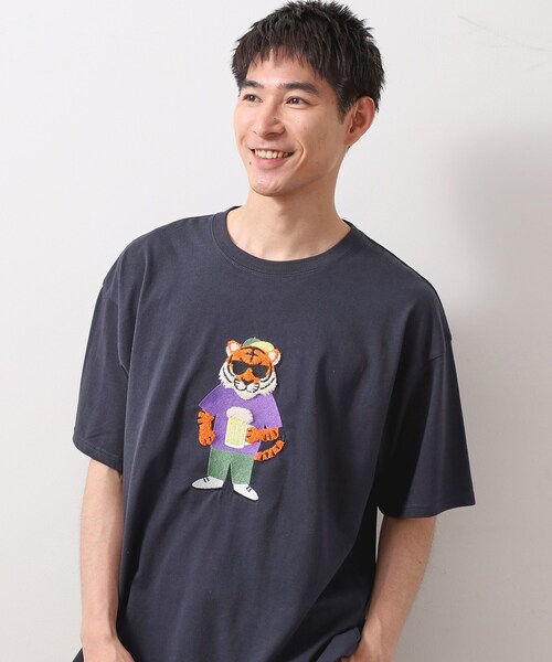 ALO けだるさプリントゆったり半袖Tシャツ 2点セット GENTIL ジャンティー トップス Tシャツ 半袖 脇釦あきTEE