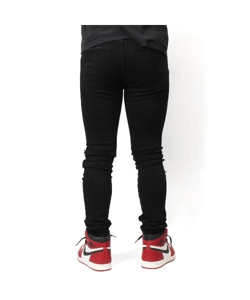 mnml】X201 RHINESTONE SKINNY DENIM [I]（デニムパンツ）｜mnml