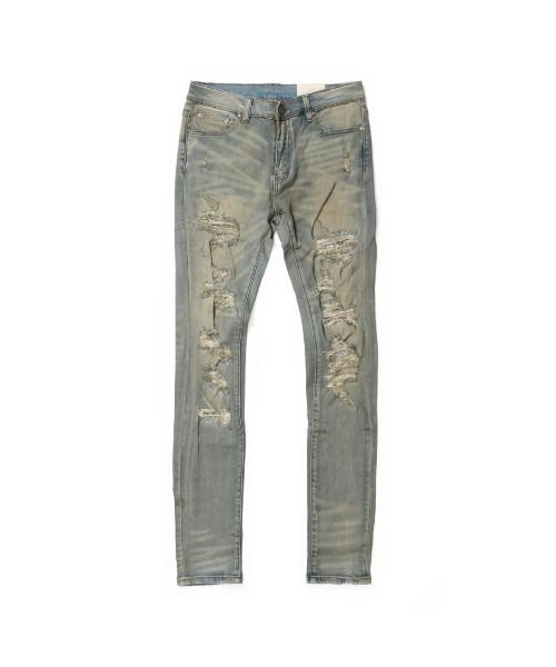 mnml ミニマル デニムパンツ X201 RHINESTONE SKINNY DENIM