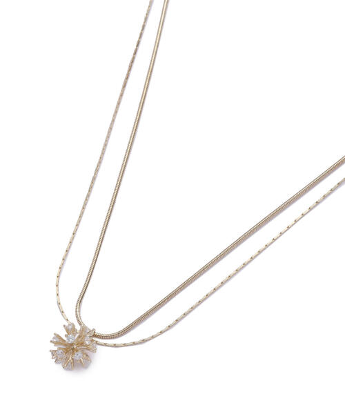 NATURAL BEAUTY BASIC（ナチュラルビューティーベーシック）の「ドームストーンツインネックレス（ネックレス・レディース・ゴールド/シルバー・ﾌﾘ-）」の2枚目の写真