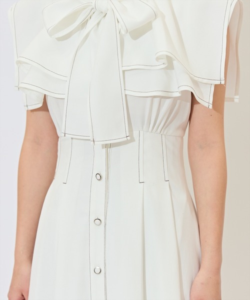 WILLSELECTION(ウィルセレクション)の「スクエアラッフルシャツワンピース(ワンピース・レディース・ネイビー/サックスブルー/オフホワイト・FREE)」の11枚目の写真