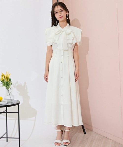 WILLSELECTION(ウィルセレクション)の「スクエアラッフルシャツワンピース(ワンピース・レディース・ネイビー/サックスブルー/オフホワイト・FREE)」の15枚目の写真