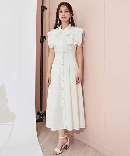 WILLSELECTION(ウィルセレクション)の「スクエアラッフルシャツワンピース(ワンピース・レディース・ネイビー/サックスブルー/オフホワイト・FREE)」の16枚目の写真