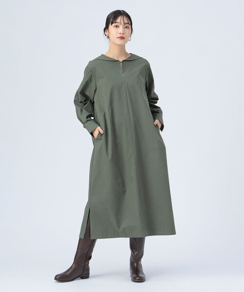 BEAMS HEART（ビームスハート）の「セーラー カラー ワンピース（ワンピース・レディース・ブルー/ダークグリーン/ブラック・FREE）」の8枚目の写真