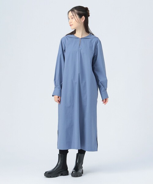 BEAMS HEART（ビームスハート）の「セーラー カラー ワンピース（ワンピース・レディース・ブルー/ダークグリーン/ブラック・FREE）」の10枚目の写真