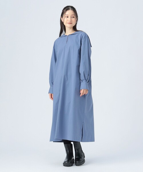 BEAMS HEART（ビームスハート）の「セーラー カラー ワンピース（ワンピース・レディース・ブルー/ダークグリーン/ブラック・FREE）」の11枚目の写真