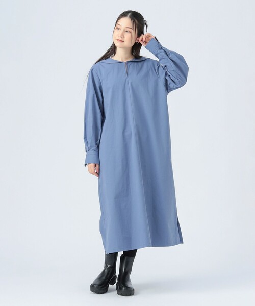 BEAMS HEART（ビームスハート）の「セーラー カラー ワンピース（ワンピース・レディース・ブルー/ダークグリーン/ブラック・FREE）」の12枚目の写真