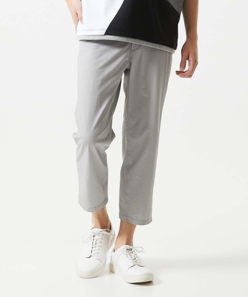 MK MICHEL KLEIN HOMME （エムケーミッシェルクランオム）の「【洗える / クロップド丈】サッカーストライプ パンツ（その他パンツ・メンズ・ブラック/ボルドー/グレー/アイボリー・44/46/50/48）」の10枚目の写真