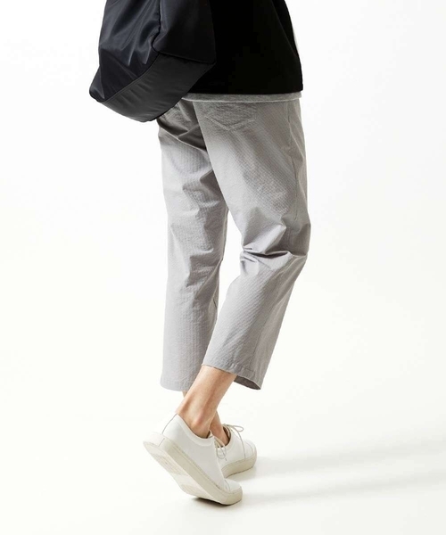 MK MICHEL KLEIN HOMME （エムケーミッシェルクランオム）の「【洗える / クロップド丈】サッカーストライプ パンツ（その他パンツ・メンズ・ブラック/ボルドー/グレー/アイボリー・44/46/50/48）」の11枚目の写真