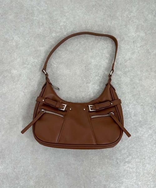 archives(アルシーヴ)の「ZIPディテールハーフムーンバッグ(ハンドバッグ・レディース・ブラック/ブラウン/キャメル・FREE)」の11枚目の写真