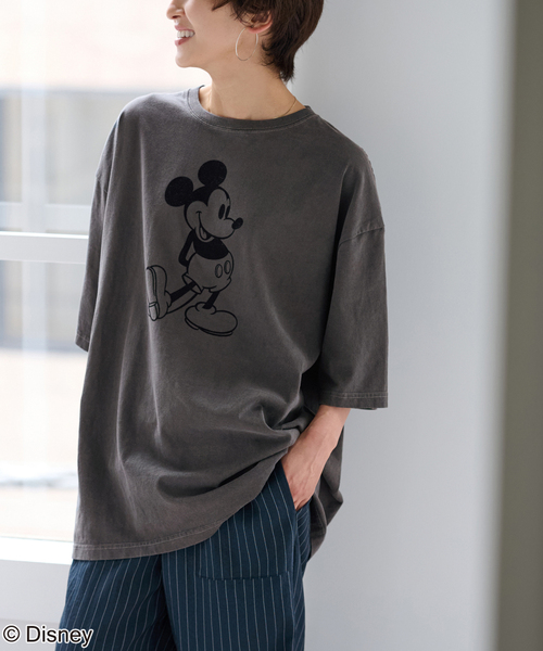 GOOD ROCK SPEED】＜MICKEY MOUSE＞フロッキープリントTシャツ