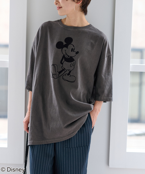 GOOD ROCK SPEED】＜MICKEY MOUSE＞フロッキープリントTシャツ