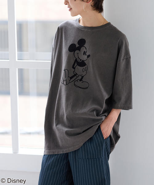 GOOD ROCK SPEED】＜MICKEY MOUSE＞フロッキープリントTシャツ