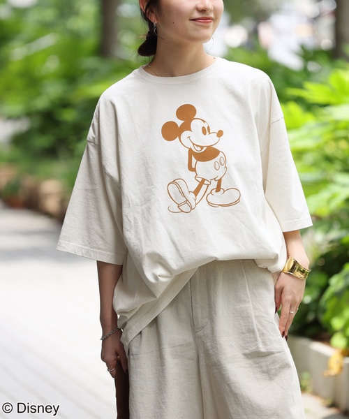 GOOD ROCK SPEED】＜MICKEY MOUSE＞フロッキープリントTシャツ