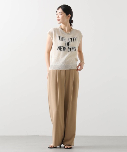 Gready Brilliant(グレディブリリアン)の「NEWYORKロゴニット(ニット/セーター・レディース・ベージュ/ネイビー・38)」の20枚目の写真