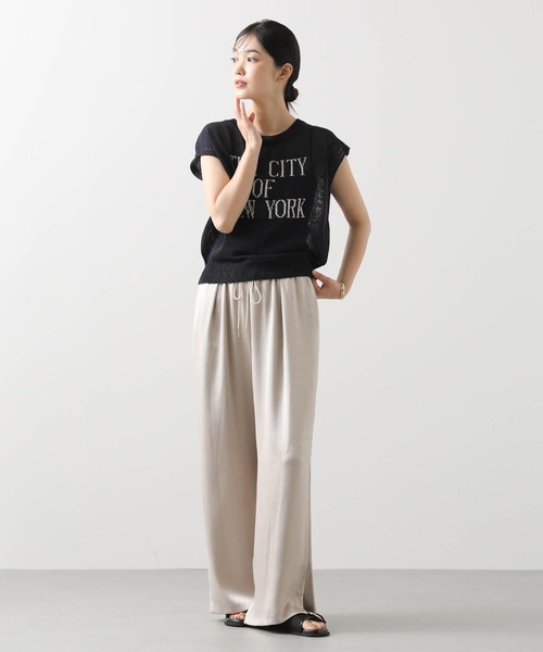 Gready Brilliant(グレディブリリアン)の「NEWYORKロゴニット(ニット/セーター・レディース・ベージュ/ネイビー・38)」の14枚目の写真