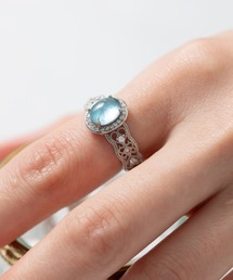 emonique（エモニーク）の「天然石 ジルコニア ジュエリーリング サイズ調整可能（リング）」