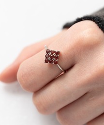 天然石 ジルコニア ジュエリーリング サイズ調整可能