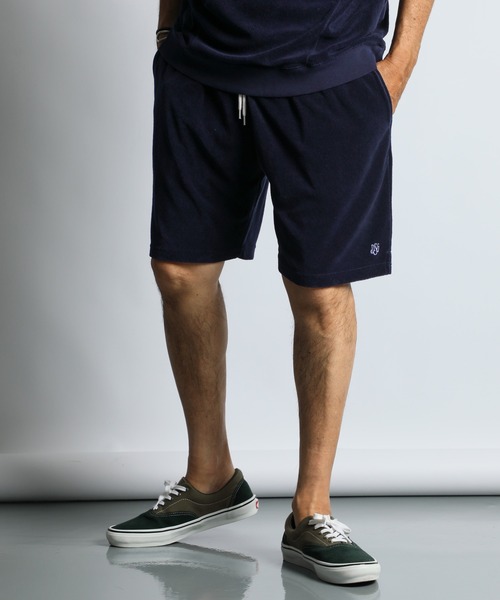The DUFFER of ST.GEORGE(ザダファーオブセントジョージ)の「PIGMENT-DYE SETUP PILE SHORTS:ピグメント加工 セットアップ パイルショートパンツ(その他パンツ・メンズ・ホワイト/ミント/ネイビー・X-LARGE/LARGE/MEDIUM)」の10枚目の写真