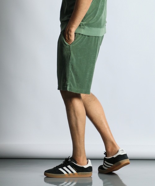 The DUFFER of ST.GEORGE(ザダファーオブセントジョージ)の「PIGMENT-DYE SETUP PILE SHORTS:ピグメント加工 セットアップ パイルショートパンツ(その他パンツ・メンズ・ホワイト/ミント/ネイビー・X-LARGE/LARGE/MEDIUM)」の12枚目の写真