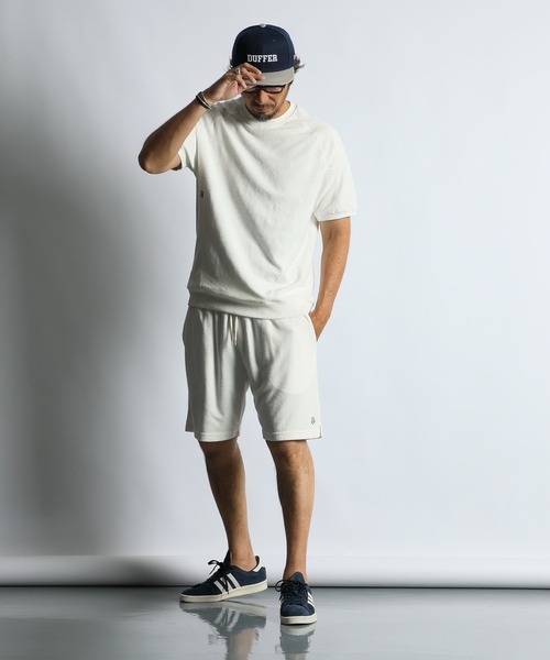 The DUFFER of ST.GEORGE(ザダファーオブセントジョージ)の「PIGMENT-DYE SETUP PILE SHORTS:ピグメント加工 セットアップ パイルショートパンツ(その他パンツ・メンズ・ホワイト/ミント/ネイビー・X-LARGE/LARGE/MEDIUM)」の7枚目の写真