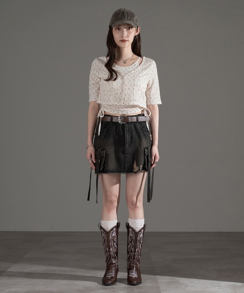 apres jour mignon(アプレジュールミニョン)の「カップ付きキャミセット【ZOZOTOWN限定アイテム】(アンサンブル・レディース・ブラウン系その他/アイボリー/ブルー/ネイビー・フリー/X-LARGE)」の6枚目の写真