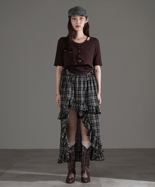apres jour mignon(アプレジュールミニョン)の「カップ付きキャミセット【ZOZOTOWN限定アイテム】(アンサンブル・レディース・ブラウン系その他/アイボリー/ブルー/ネイビー・フリー/X-LARGE)」の8枚目の写真
