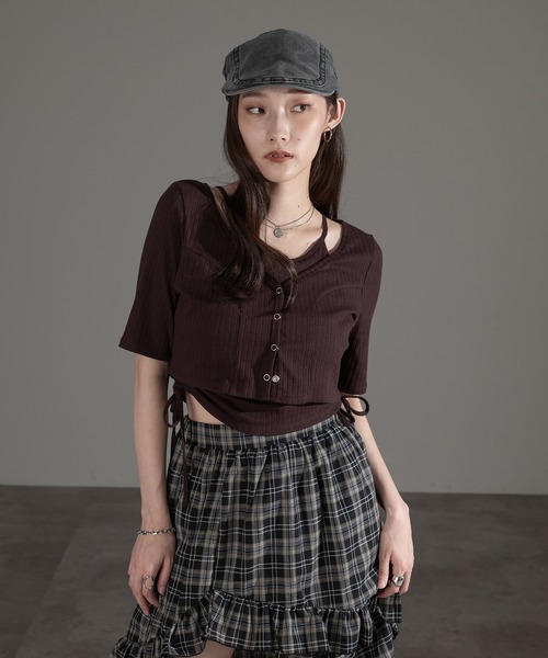apres jour mignon(アプレジュールミニョン)の「カップ付きキャミセット【ZOZOTOWN限定アイテム】(アンサンブル・レディース・ブラウン系その他/アイボリー/ブルー/ネイビー・フリー/X-LARGE)」の22枚目の写真