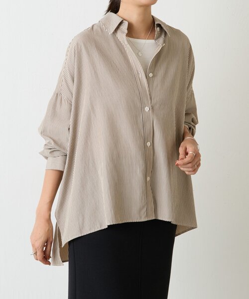 25ss 新品タグ付き ビアズリー 白 パネル刺繍リネンポンチョ 麻100% セール】ポンチョシャツ（シャツ/ブラウス）｜BEARDSLEY（ビアズリー