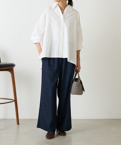 BEARDSLEY(ビアズリー)の「ポンチョシャツ(シャツ/ブラウス・レディース・ベージュ/ホワイト・FREE)」の17枚目の写真