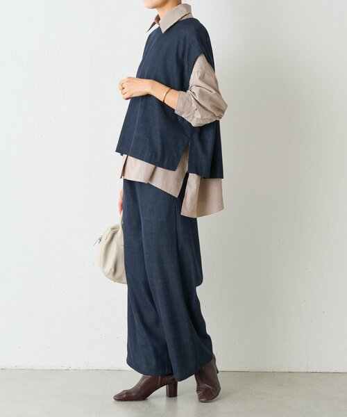 BEARDSLEY(ビアズリー)の「ポンチョシャツ(シャツ/ブラウス・レディース・ベージュ/ホワイト・FREE)」の12枚目の写真