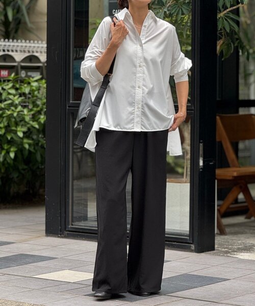 BEARDSLEY(ビアズリー)の「ポンチョシャツ(シャツ/ブラウス・レディース・ベージュ/ホワイト・FREE)」の6枚目の写真