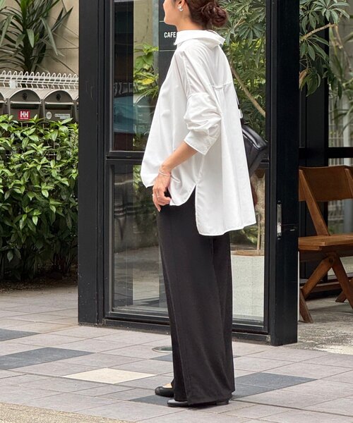 BEARDSLEY(ビアズリー)の「ポンチョシャツ(シャツ/ブラウス・レディース・ベージュ/ホワイト・FREE)」の5枚目の写真