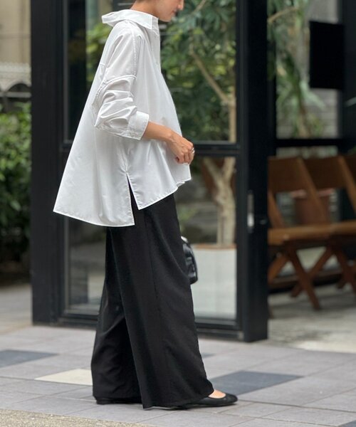 BEARDSLEY(ビアズリー)の「ポンチョシャツ(シャツ/ブラウス・レディース・ベージュ/ホワイト・FREE)」の3枚目の写真