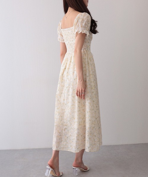 Lace Ladies(レースレディース)の「フロント レースアップ 花柄 ギャザー ワンピース(ワンピース・レディース・ブルー/アイボリー/ラベンダー/ピンク・FREE)」の8枚目の写真