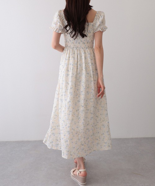 Lace Ladies(レースレディース)の「フロント レースアップ 花柄 ギャザー ワンピース(ワンピース・レディース・ブルー/アイボリー/ラベンダー/ピンク・FREE)」の16枚目の写真