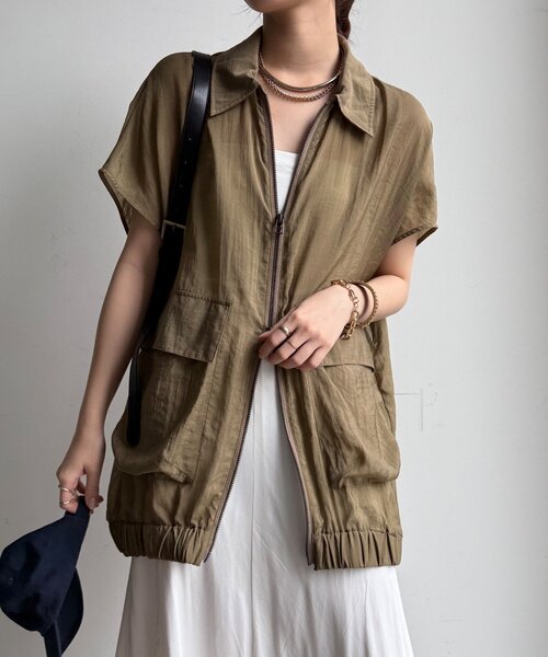 定価18700円 DouDou ドゥドゥ Wシャツジャケット ベージュ ウォッシャブル】シアーダブルジャケット | DOUDOU(ドゥドゥ