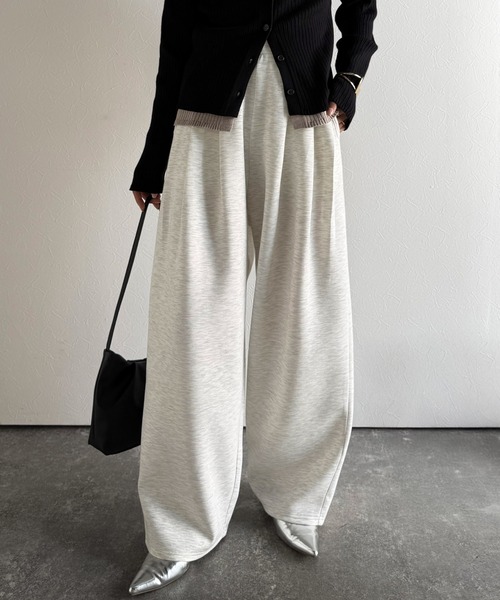 パッチワーク☆ビックフレアパンツ× コクーンシルエットワイドパンツ☆色非対称 ワンフォークロージング 1111clothing ◇Laufer フレア