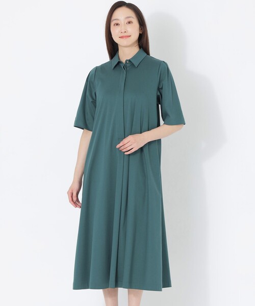 S.ESSENTIALS(エスエッセンシャルズ)の「【DRESOPHY】シャツワンピース(ワンピース・レディース・グリーン系その他4/ダークネイビー・36/38)」の2枚目の写真