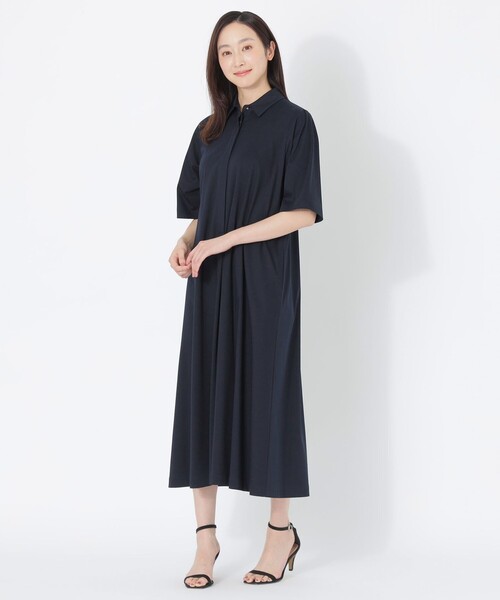 S.ESSENTIALS(エスエッセンシャルズ)の「【DRESOPHY】シャツワンピース(ワンピース・レディース・グリーン系その他4/ダークネイビー・36/38)」の3枚目の写真