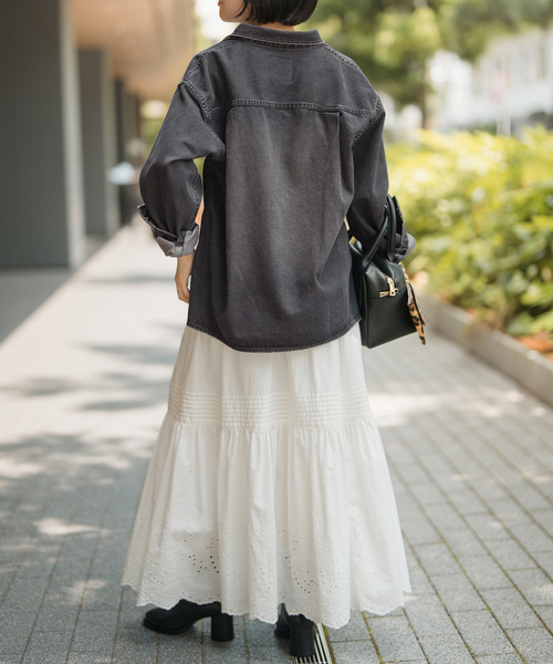 Spick & Span(スピックアンドスパン)の「《WEB限定 / 追加》5 1/2 SOFT DENIM SHIRT(シャツ/ブラウス・レディース・ブラック/ブルー系その他・FREE)」の13枚目の写真