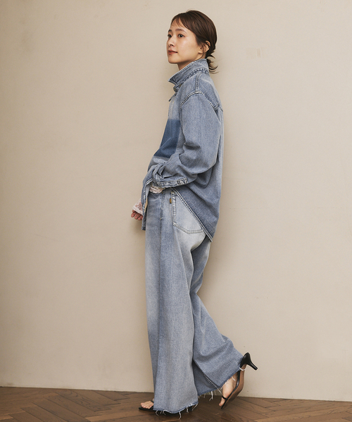 Spick & Span(スピックアンドスパン)の「《WEB限定 / 追加》5 1/2 SOFT DENIM SHIRT(シャツ/ブラウス・レディース・ブラック/ブルー系その他・FREE)」の21枚目の写真