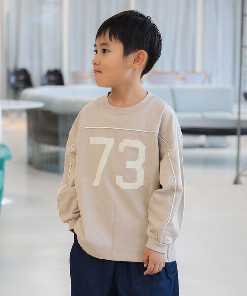 BEAMS mini(ビームスミニ)の「ナンバー ロゴ ロングスリーブ Tシャツ 2025FW(90~130cm)(Tシャツ/カットソー・キッズ・グリーン系その他5/ベージュ/ネイビー・90/100/110/120/140/130)」の7枚目の写真