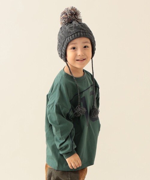 BEAMS mini(ビームスミニ)の「ナンバー ロゴ ロングスリーブ Tシャツ 2025FW(90~130cm)(Tシャツ/カットソー・キッズ・グリーン系その他5/ベージュ/ネイビー・90/100/110/120/140/130)」の10枚目の写真